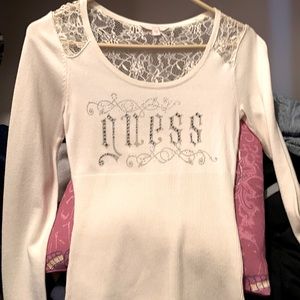 Guess size extra small lace sweatshirt